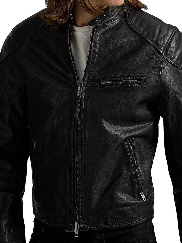 Ralph Lauren Café Racer Leather Biker Jacket 5