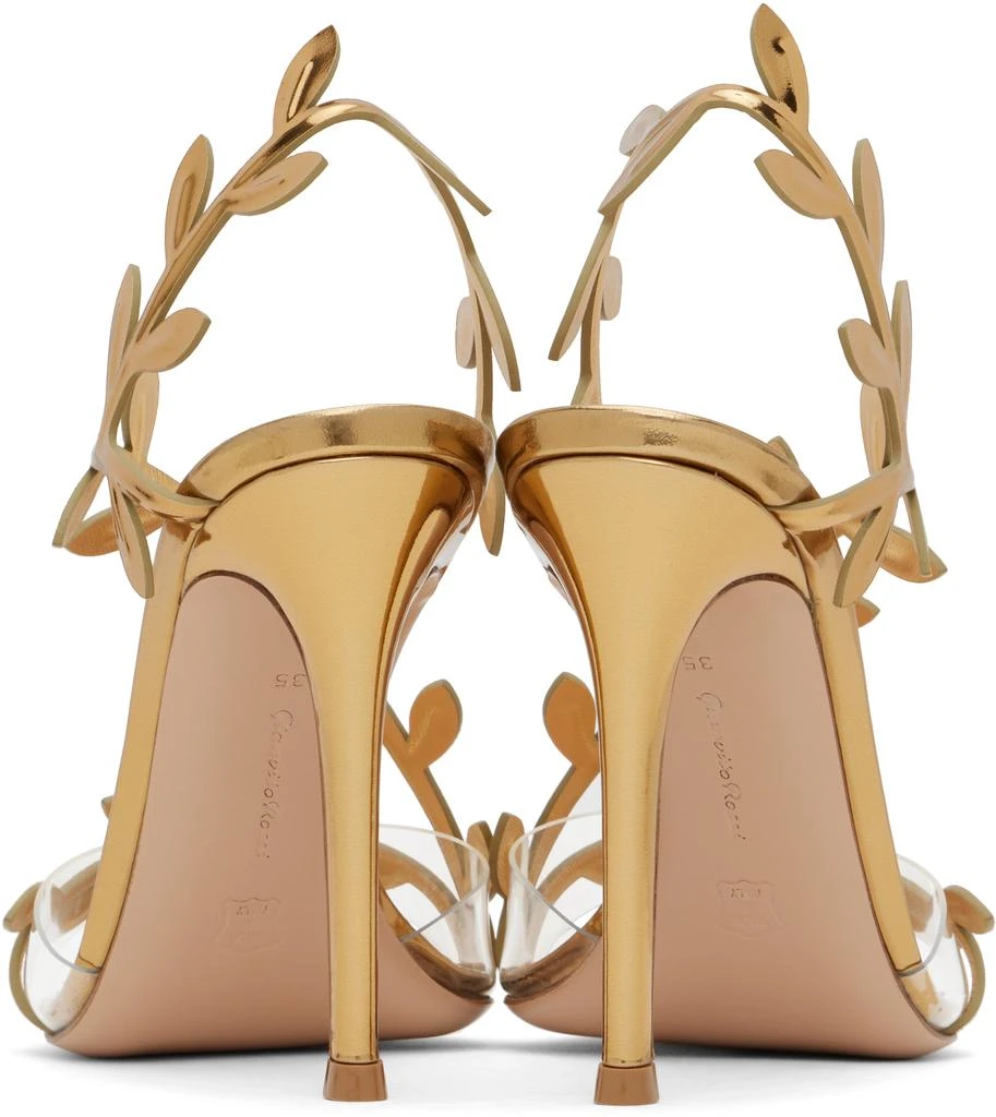 Gianvito Rossi Gold Flavia Heeled Sandals 2