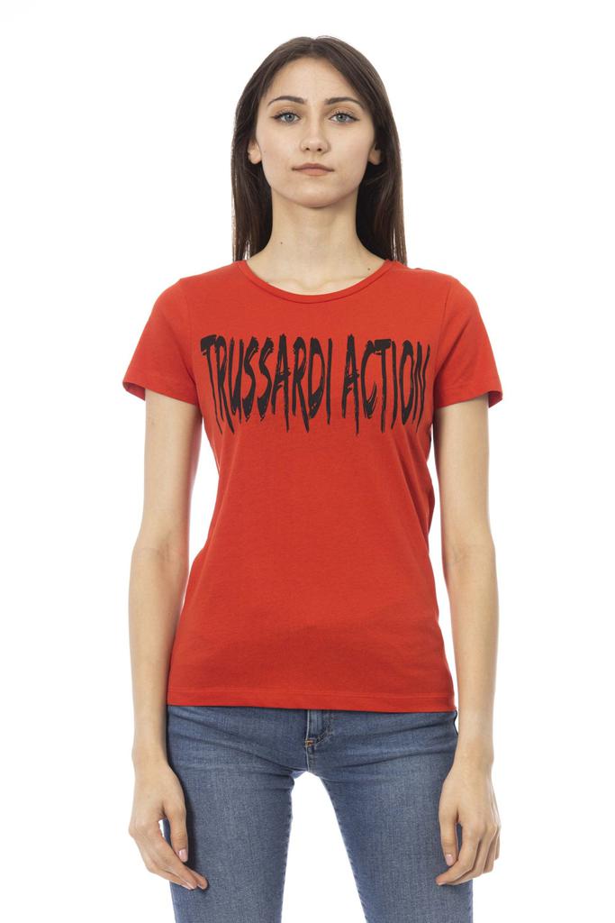 Trussardi Action Trussardi Action Red Cotton Tops 
T-Shirt
