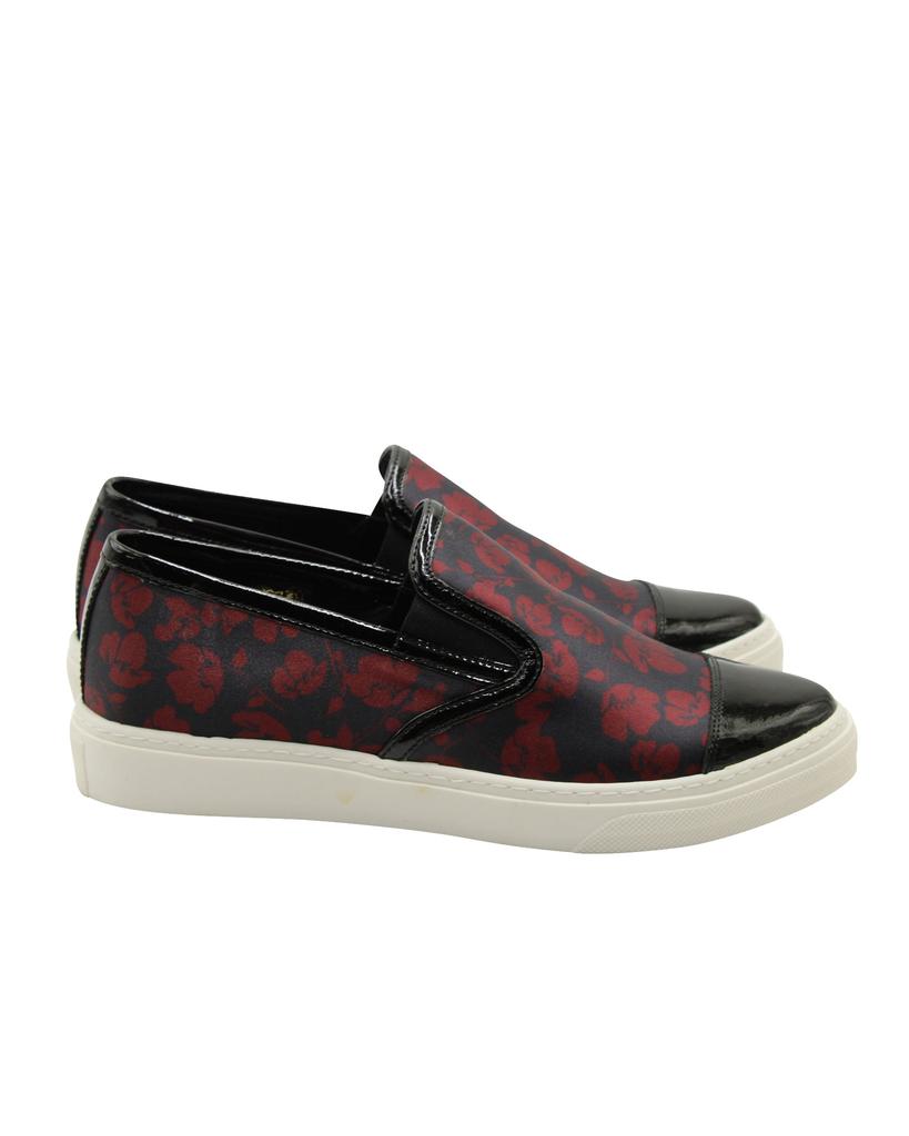 MOTHER OF PEARL Floral Sneakers in Multicolor Satin