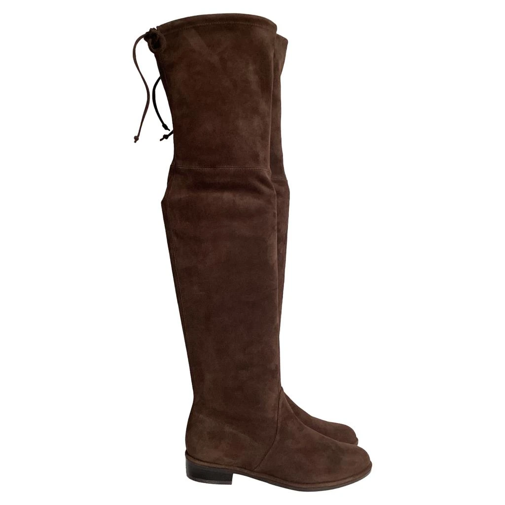 Stuart Weitzman Lowland Over-The-Knee Boots in Brown Suede 1