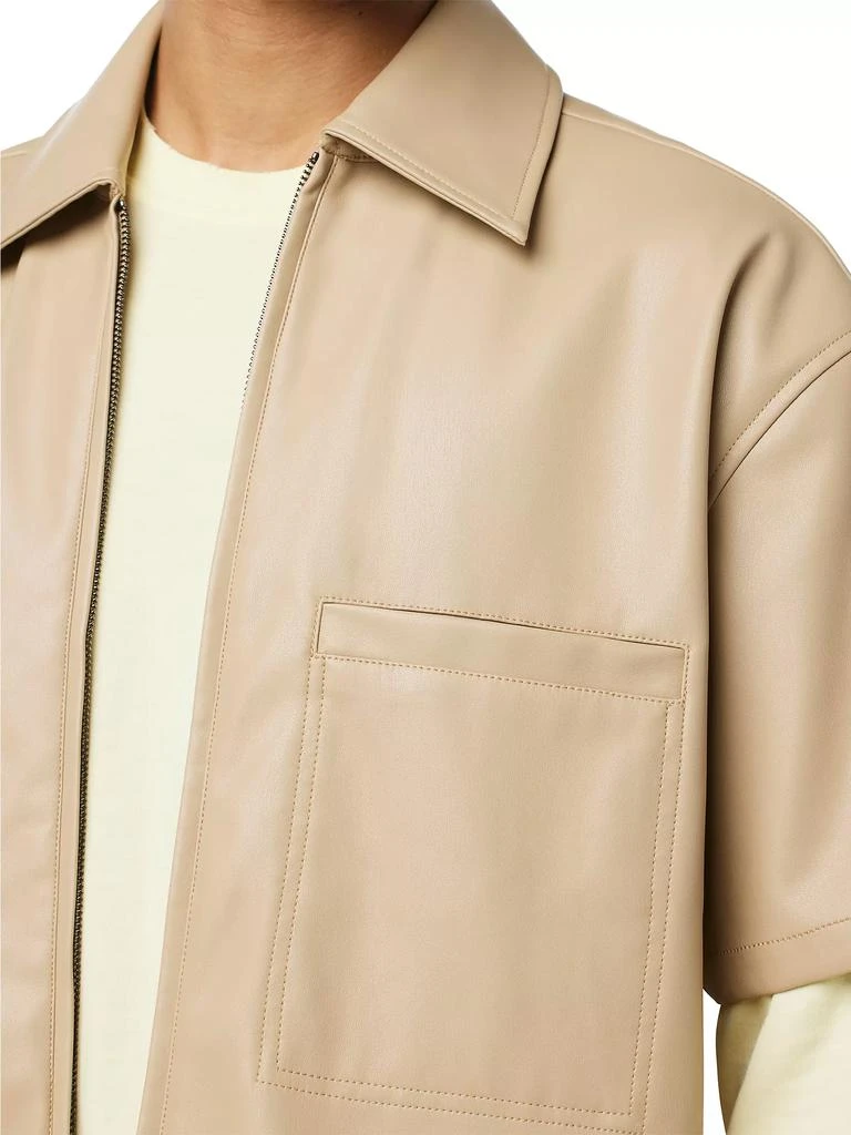 Hudson Faux Leather Zip Shirt 7