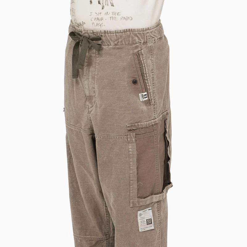 Maison MIHARA YASUHIRO Grey washed effect cotton trousers 5