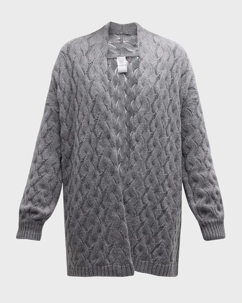 TSE Cashmere Cashmere Oversized Cable-Knit Cardigan 1
