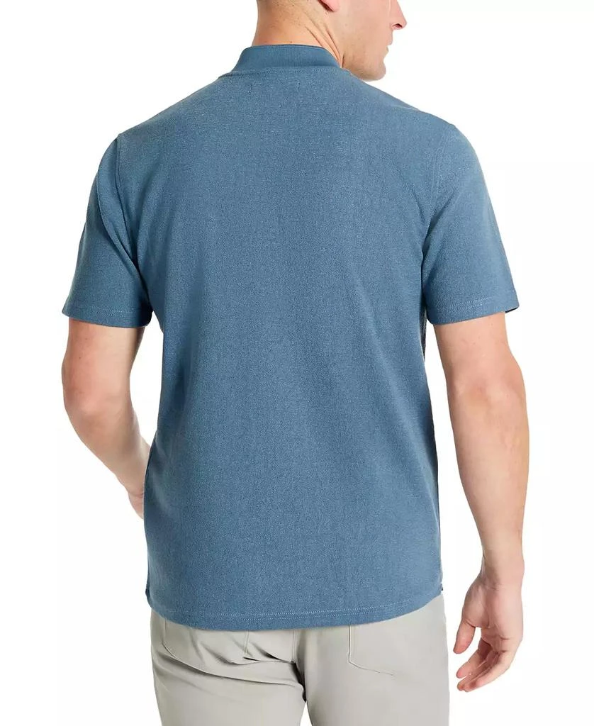 Kenneth Cole Men's Textured-Knit Bomber-Collar Performance Henley 2