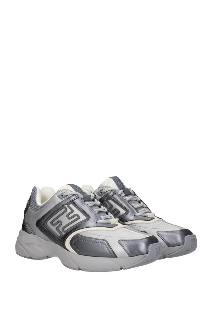 Fendi Sneakers faster Fabric Gray Silver 2