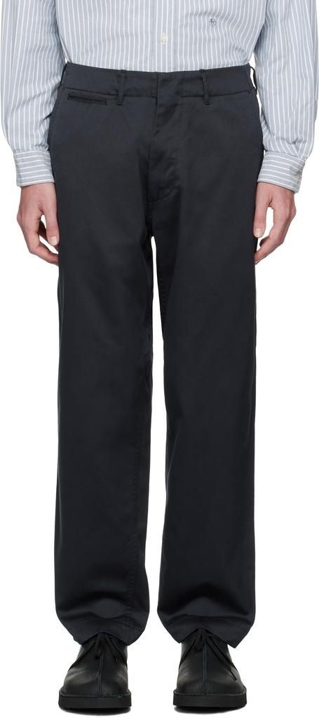 Nanamica Navy Wide Chino Trousers