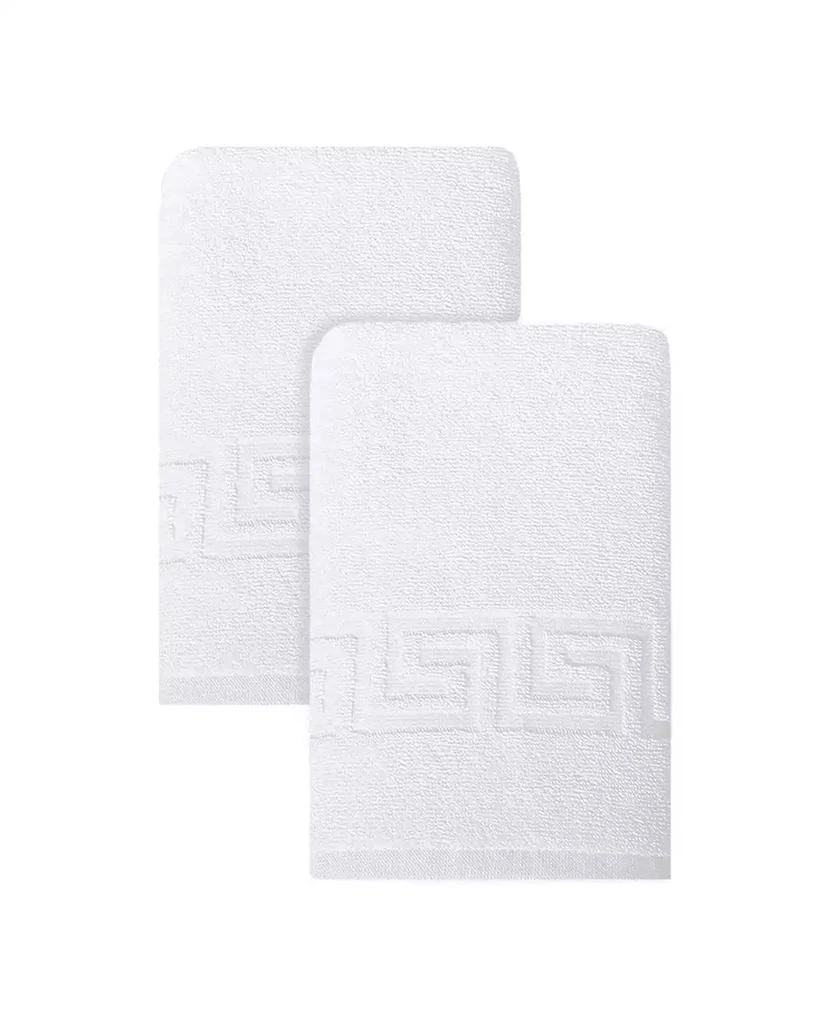 OZAN PREMIUM HOME Milos Greek Key 100% Turkish Cotton Hand Towel, 16" x 30"
