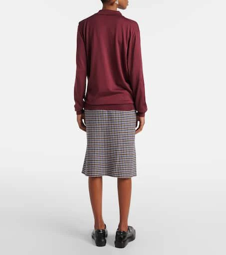 Prada Logo silk polo shirt 3