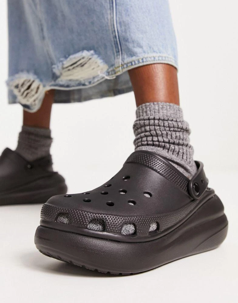 Crocs Crocs classic crush clogs in black 1