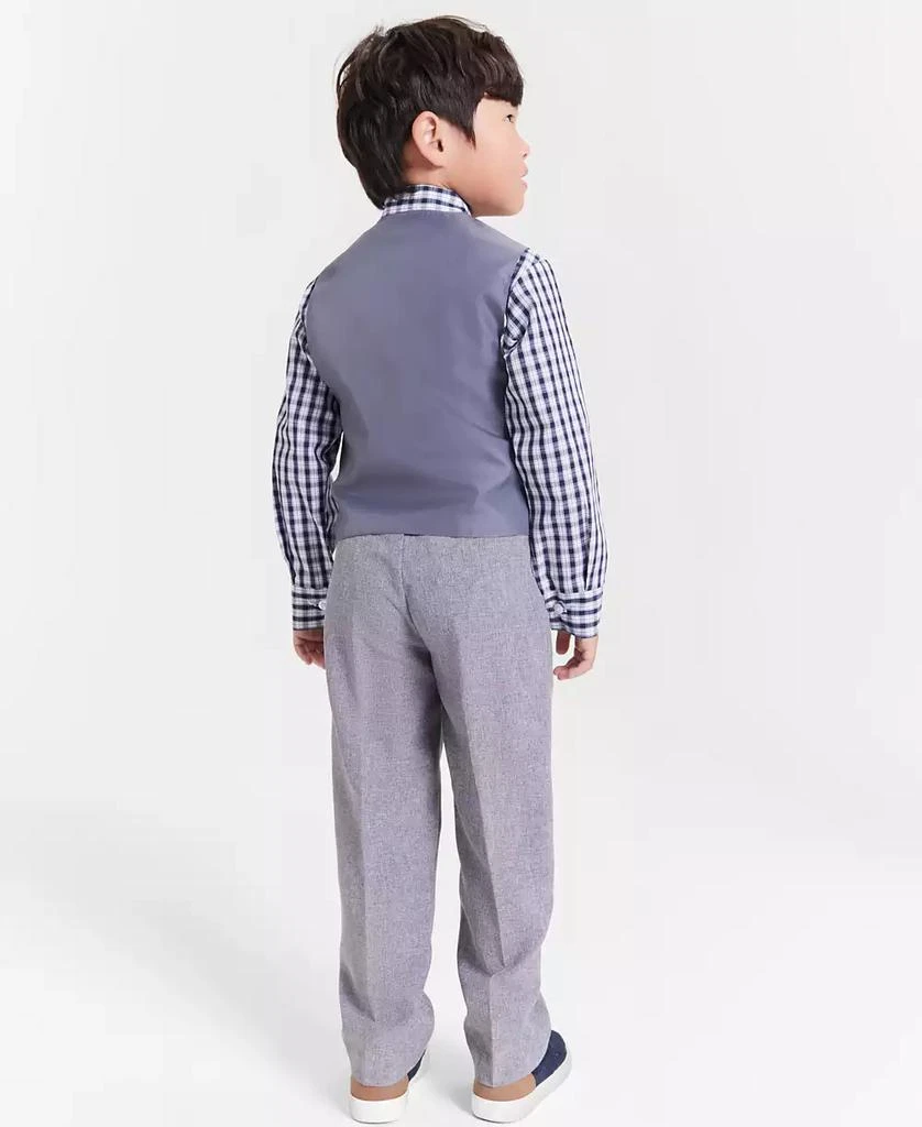 Nautica Toddler and Little Boys Silverware Heather Poplin Vest Set 2