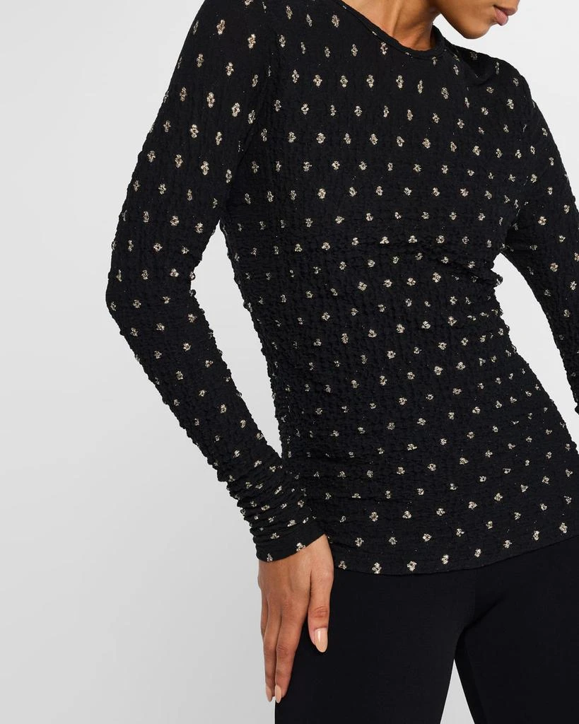 FRAME Dotted Long-Sleeve Mesh Top 5