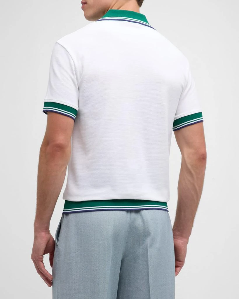 Casablanca Men's Croquis de Tennis Embroidered Polo Shirt 3