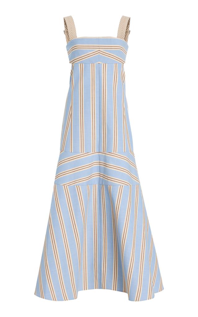 Alexis Alexis - Talette Striped Cutout Cotton Midi Dress - Stripe - L - Moda Operandi