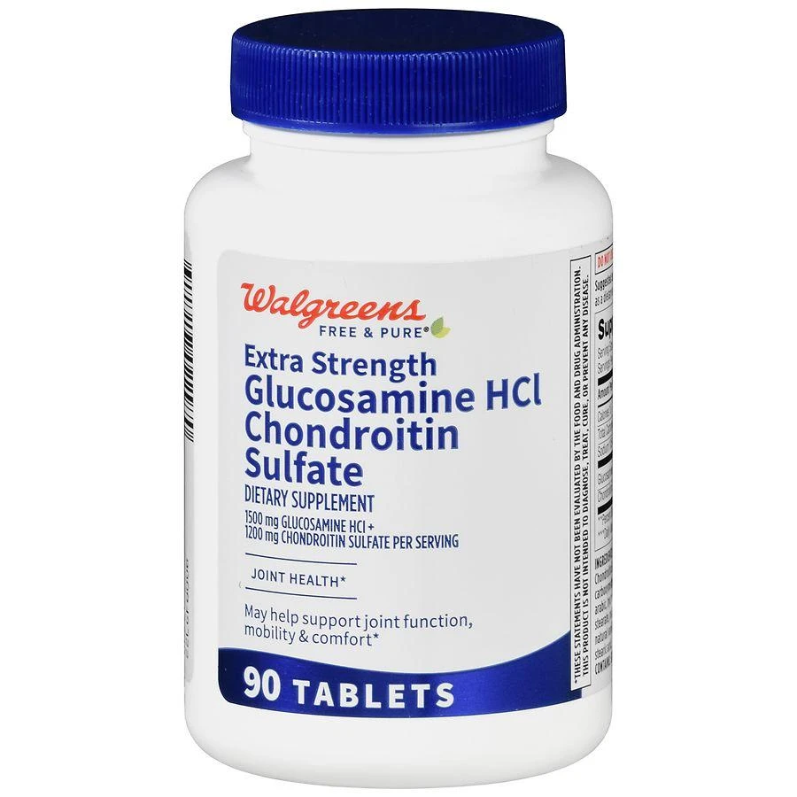 Walgreens Glucosamine HCl Chondroitin Sulfate Tablets Extra Strength (45 days) 1
