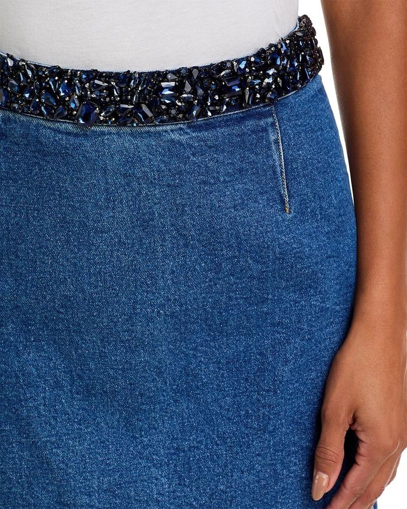 Cinq à Sept Amara Rhinestone Denim Skirt 5