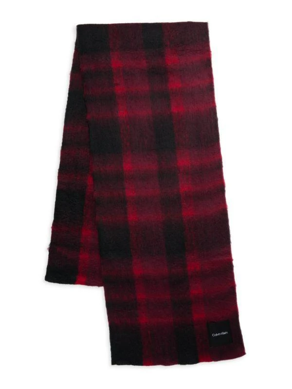 Calvin Klein Oversized Plaid Scarf 2