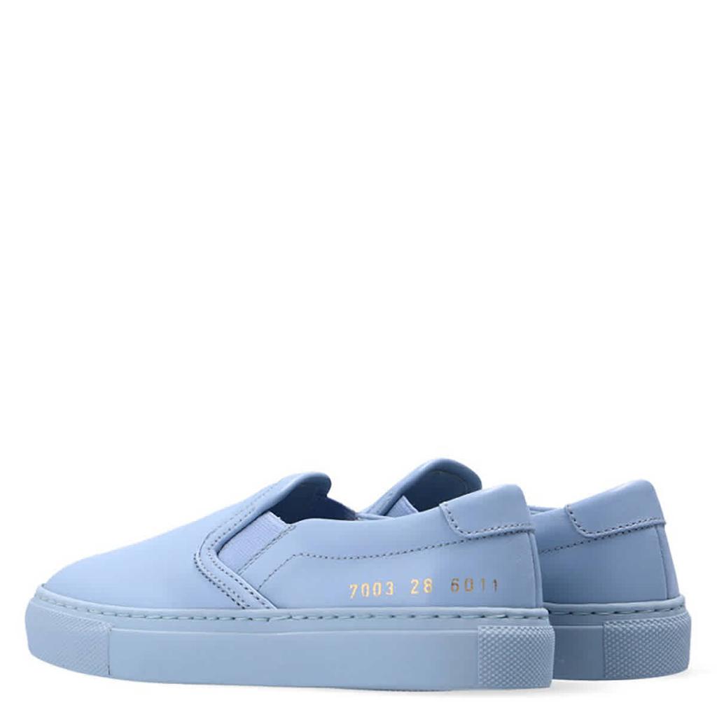 Common Projects Kids Blue Leather Slip On Sneakers