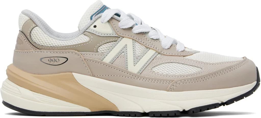 New Balance Taupe & Off-White 'Made in USA' 990v6 Sneakers 1
