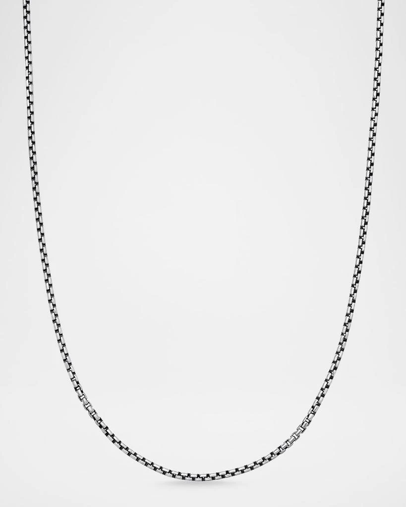 David Yurman 1.7mm Men's Box Chain Necklace in Silver 1