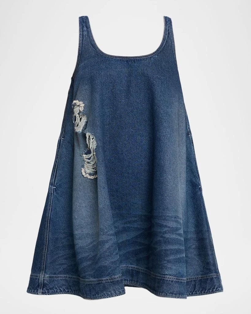 Shop Distressed Denim A-Line Mini Dress on Sale at BeyondStyle  Get 60%  Off Distressed Denim A-Line Mini Dress with Limited-Time Flash Deals,  Exclusive Discounts, and Special Offers. Enjoy Unbeatable Savings on