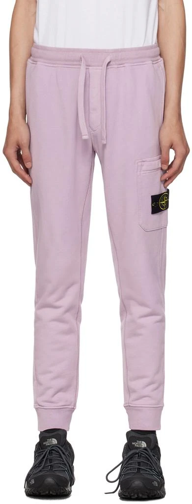 Stone Island Purple Slim-Fit Sweatpants 1