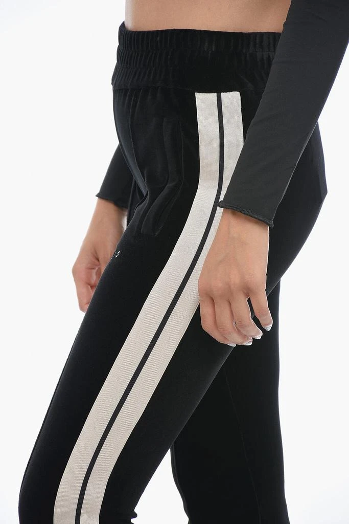 Palm Angels Velour Track Pants with Contrasting Bands 3
