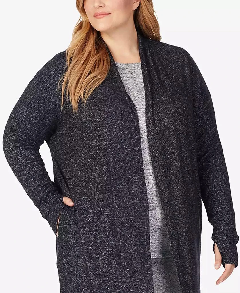 Cuddl Duds Plus Size Soft Knit Open-Front Wrap 5