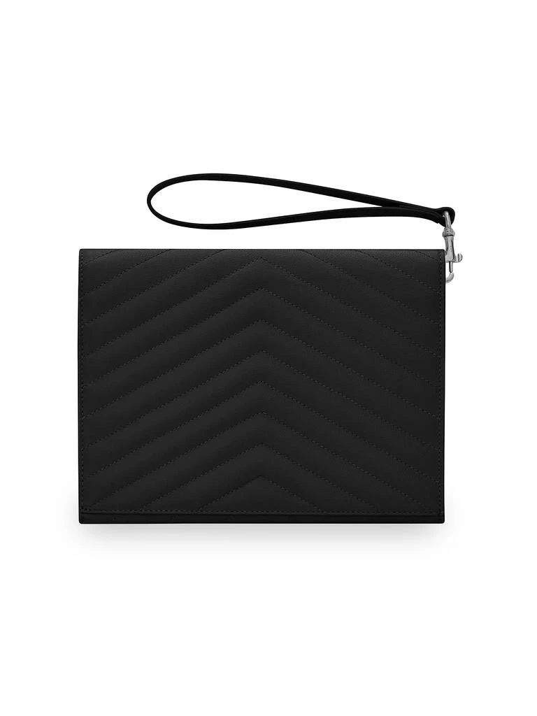Yves Saint Laurent Cassandre Matelasse Flap Pouch in Quilted Grain De Poudre Embossed Leather 4