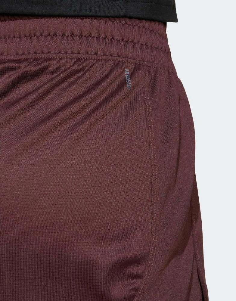 Adidas adidas Training pacer essentials knit high-rise shorts in red 4