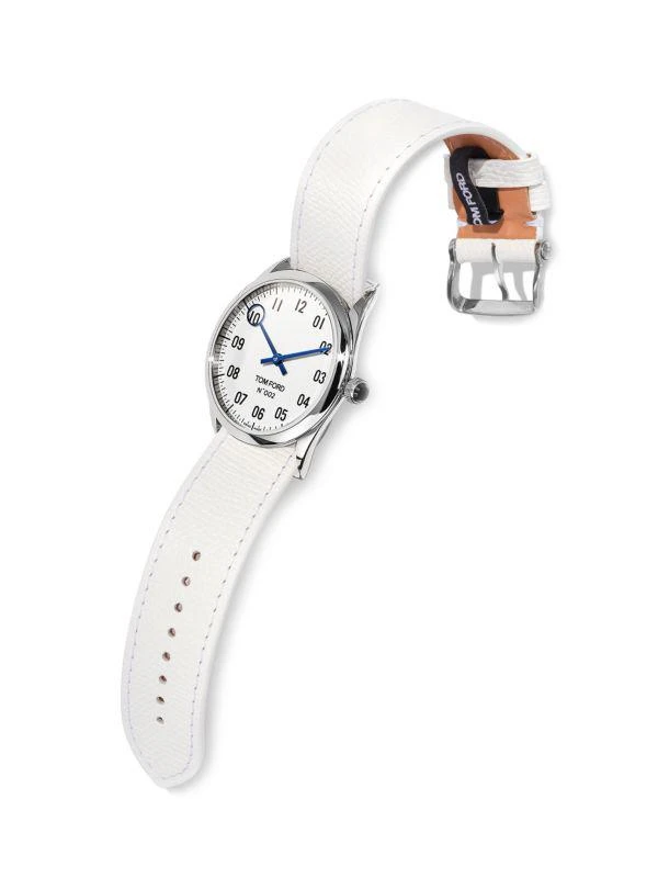 Tom Ford N.002 38MM Stainless Steel & Leather Strap Watch 2
