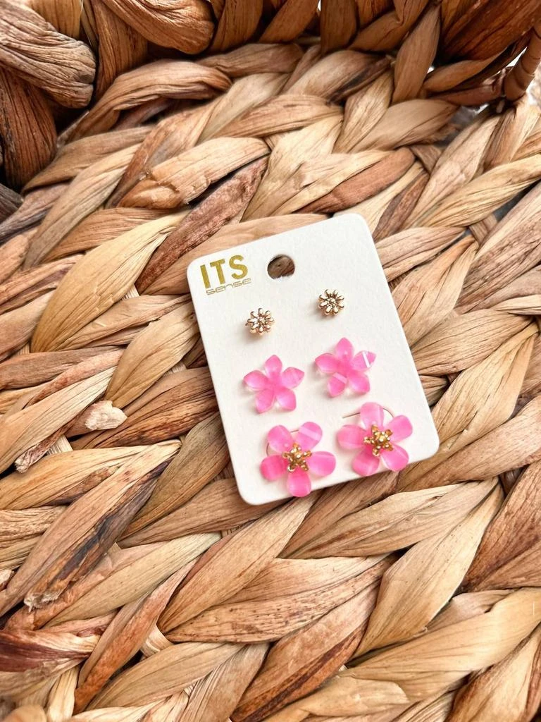 White Label White Label - Women
s Trio Floral Stud Earrings 2