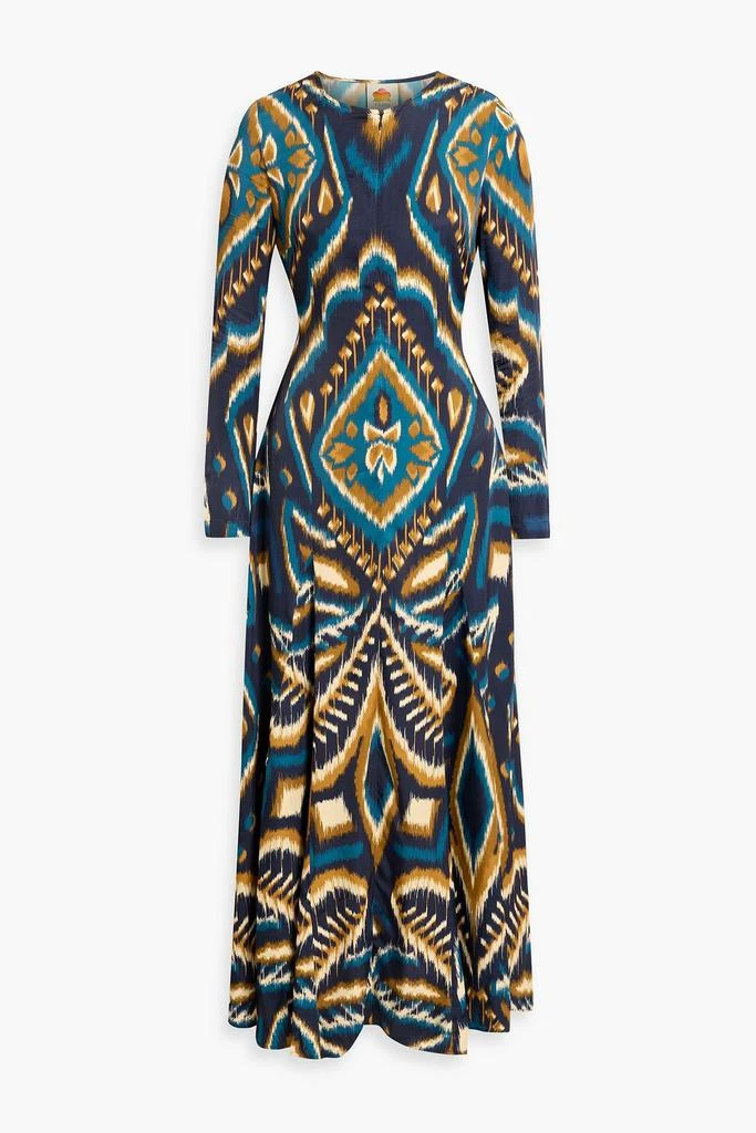 Farm Rio Printed crepe de chine maxi dress