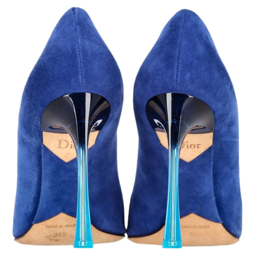 Dior Graded Heel Pumps in Blue Suede Calfskin 5