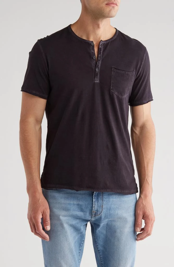 John Varvatos Sublime Wash Cotton Henley 1