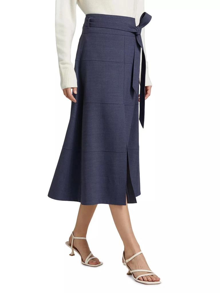 Tanya Taylor Hudson Stretch-Wool Midi-Skirt 4