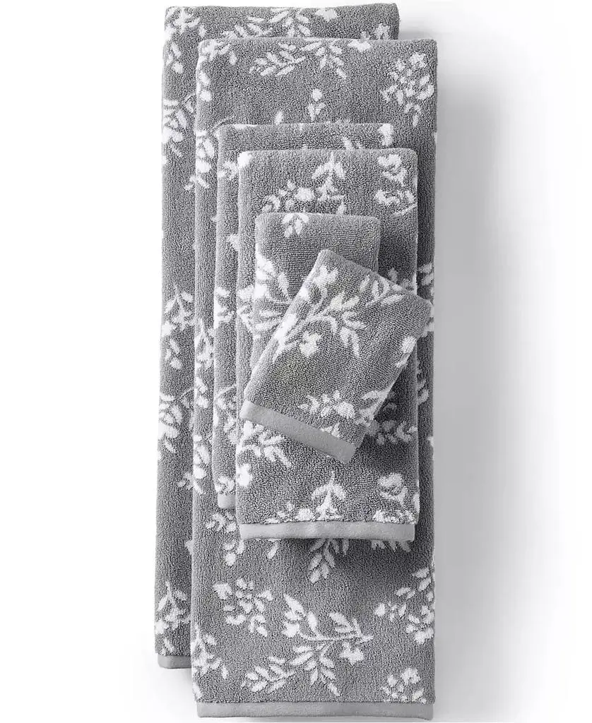 Lands' End Jacquard Cotton 6-Piece Bath Towel Set