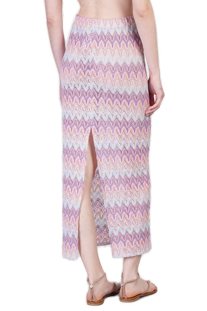 Mc2 Saint Barth Mc2 Saint Barth Pastel Chevron Pattern Caytlin Long Raschel Skirt 2