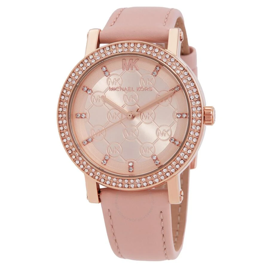Michael Kors Corey Quartz Crystal Rose Gold Dial Ladies Watch MK2987 1