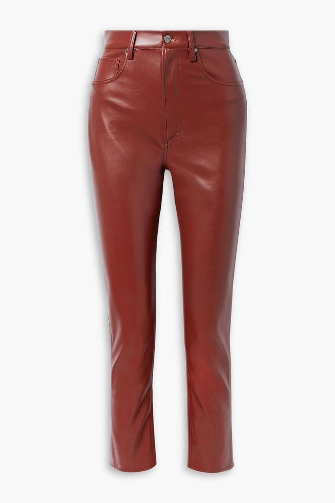 ANINE BING Sonya faux leather straight-leg pants 1