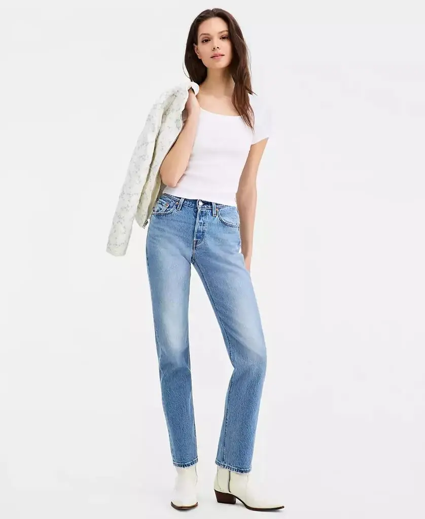 Levi's Women's 501 Curve High-Rise Straight-Leg Jeans 3