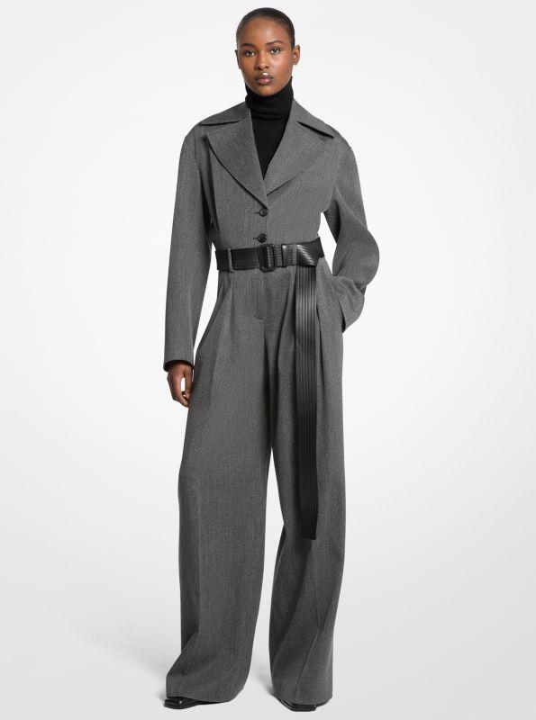 MICHAEL KORS グレー セットアップ Kors Women's Michael Kors Jumpsuit Grey Leopard Print Fashion Show