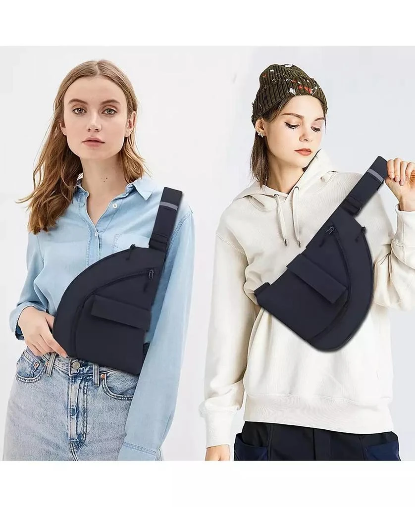 Urbanmax Anti Theft Travel Bag, Crossbody Bags Chest Sling Bag Purses for Women Men Black Right 3