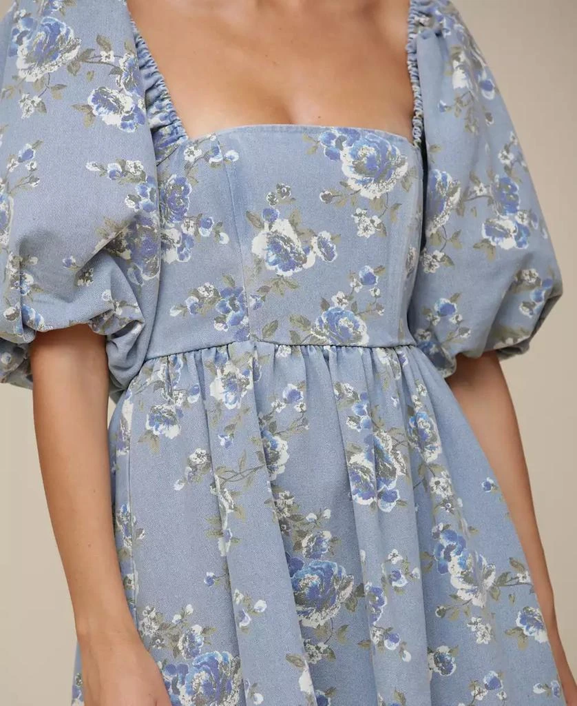 Avec Les Filles Women's Square-Neck Short-Sleeve Baby Doll Dress 7