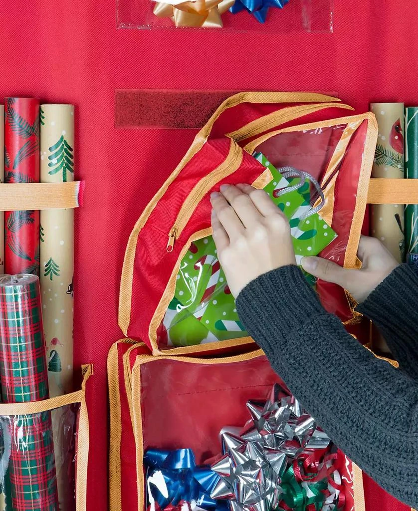 Simplify 8 Compartment Hanging Holiday Gift Wrap Organizer 6