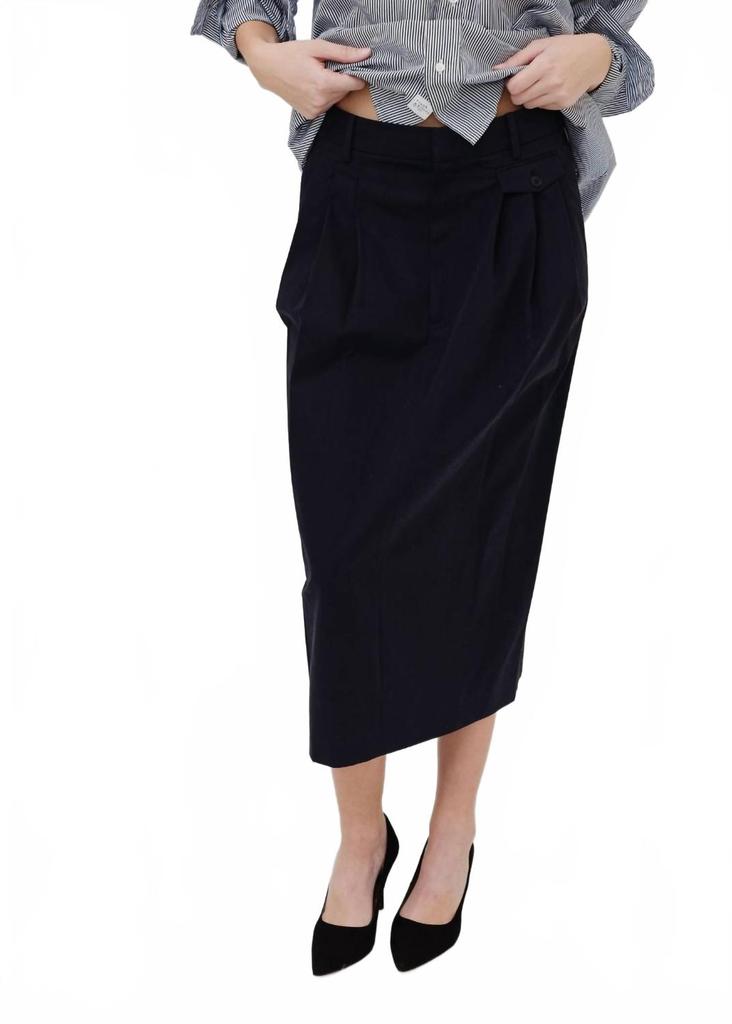 Courrèges Black midi skirt with draping - Dresses & Skirts