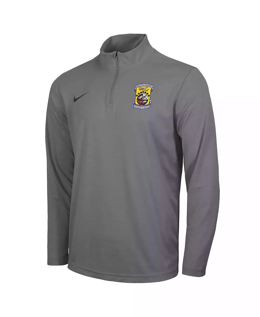 NIKE Men's Charcoal Air Force Falcons Rivalry Intensity Quarter-Zip Pullover Top 2