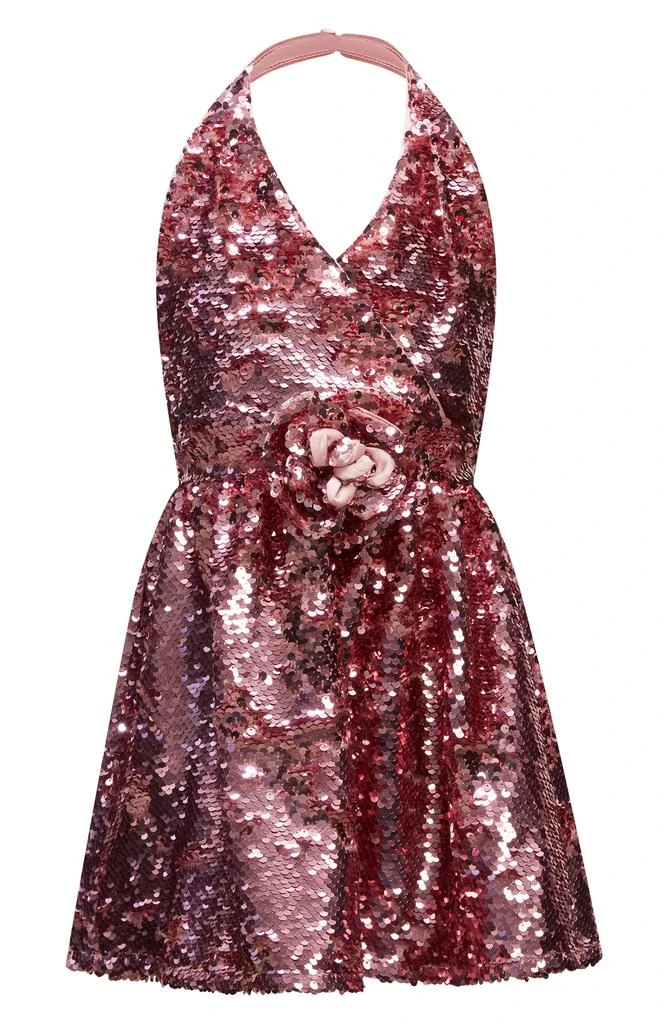 Bardot Kids' Azalea Sequin Halter Party Dress 1