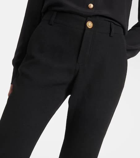 Balmain Virgin wool crêpe bootcut pants 4
