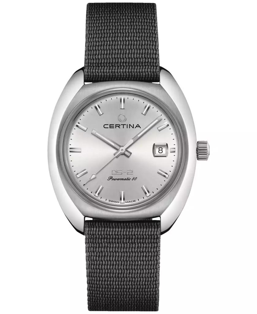 Certina Men's Swiss Automatic DS-2 Gray Synthetic Strap Watch 40mm